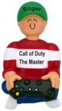 Video Game Boss Male Christmas Ornament Personalized by Russell Rhodes