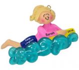 Summer Camp Fun Female Blond Christmas Ornament Personalized by RussellRhodes.com