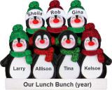 Holiday Fun Penguins Group Christmas Ornament for 7 Personalized by RussellRhodes.com