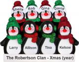 Holiday Fun Penguins Christmas Ornament for 8 Personalized by RussellRhodes.com