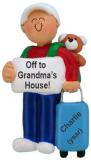 Kids Christmas Ornament Staying with Grandparents Male Personalized by RussellRhodes.com