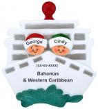 Cruisin' Couple Out to Sea Christmas Ornament Personalized by RussellRhodes.com