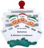 Cruise Ship Christmas Ornament for 3 Personalized by RussellRhodes.com