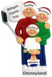 Selfie Family of 3 Christmas Ornament with Pets Personalized by RussellRhodes.com