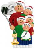 Family Vacation Christmas Ornament for 5 with Pets Personalized by RussellRhodes.com