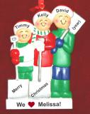 Childcare Daycare Christmas Ornament White Xmas from 3 Kids Personalized by RussellRhodes.com