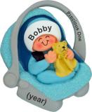 Baby Boy Let's Go! Christmas Ornament Personalized by Russell Rhodes
