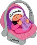 Baby Girl Let's Go! Christmas Ornament Personalized by Russell Rhodes