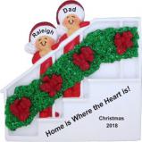 Banister Single Dad 1 Child Christmas Ornament Personalized by Russell Rhodes
