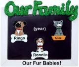 Personalized Pet Ornament Our 7 Fur Babies Dogs & Cats Custom Add-ons Personalized by RussellRhodes.com