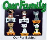 Personalized Pet Ornament Our 4 Fur Babies Dogs & Cats Custom Add-ons Personalized by RussellRhodes.com