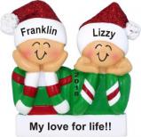 Too Cute Couple In Love Christmas Ornament Personalized by RussellRhodes.com