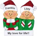 Couples Christmas Ornament PJ Fun Personalized by RussellRhodes.com