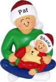 Older Brother with New Baby Sister Christmas Ornament Personalized by RussellRhodes.com