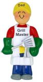 Dad Christmas Ornament Grilling Chief Personalized by RussellRhodes.com