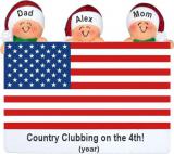 USA Family Christmas Ornament of 3 Personalized by RussellRhodes.com