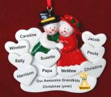 Surrounded by Love 8 Grandkids Christmas Ornament With Pets Personalized by Russell Rhodes