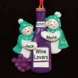 Red Wine for Friends Christmas Ornament Personalized by RussellRhodes.com