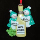 White Wine for Friends Christmas Ornament Personalized by RussellRhodes.com