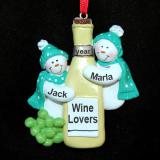 Wine Christmas Ornament Crisp & Clear White Personalized by RussellRhodes.com