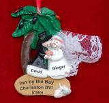 Wedding Christmas Ornament Beach at Sunset Personalized by RussellRhodes.com