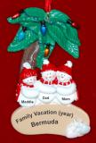 Snow Family Palm Tree 3 Christmas Ornament Personalized by RussellRhodes.com