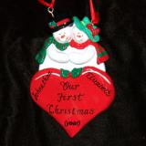 First Christmas Married Ornament Loving Heart Personalized by RussellRhodes.com