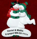 Engaged Christmas Ornament Diamond Ring Personalized by RussellRhodes.com