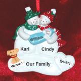 New Baby Boy Christmas Ornament Holiday Joy with Pets Personalized by RussellRhodes.com