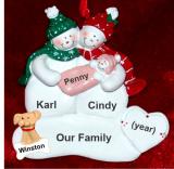 New Baby Girl Christmas Ornament Holiday Joy with Pets Personalized by RussellRhodes.com