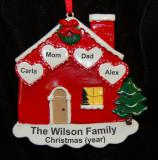 Loving Household Family of 4 Christmas Ornament Personalized by Russell Rhodes