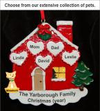 Loving Household Family of 5 Christmas Ornament Personalized by Russell Rhodes