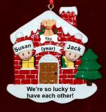 Couples Chrismas Ornament Happy Holidays with Pets Personalized by RussellRhodes.com