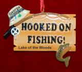 Fishing Christmas Ornament Hooked on Fishing Personalized by Russell Rhodes
