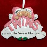 Twin Girls Christmas Ornament Personalized by RussellRhodes.com