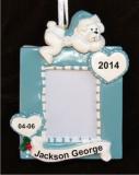 Boy Baby Frame Christmas Ornament Personalized by Russell Rhodes