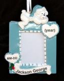 Baby Boy Christmas Ornament Frame Personalized by RussellRhodes.com