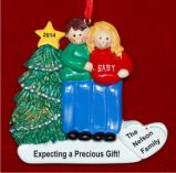 Excited & Expecting Couple MBR FBL Christmas Ornament Personalized by Russell Rhodes