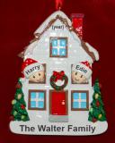 Holiday Celebrations White House with Couple Personalized Christmas Ornament Personalized by RussellRhodes.com