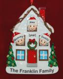 Holiday Celebrations House for 3 Christmas Ornament Personalized by RussellRhodes.com