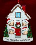 Family Christmas Ornament for 4 Home for Holidays Personalized by RussellRhodes.com