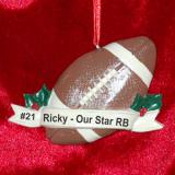 Football Christmas Ornament Personalized by Russell Rhodes