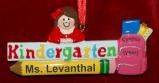 Kindergarten Christmas Ornament Ready to Learn Female Brown Hair Personalized by RussellRhodes.com