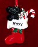 Black Dog Christmas Ornament Cute Holiday Stocking Personalized by RussellRhodes.com