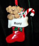 Tan Dog Christmas Ornament Cute Holiday Stocking Personalized by RussellRhodes.com