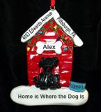 Black Dog Christmas Ornament Holiday House Personalized by RussellRhodes.com