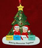 Couples Christmas Ornament in Front of Tree Personalized by RussellRhodes.com