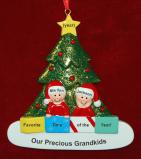 Ornament for Grandparents  2 Grandchildren in Front of Tree Personalized by RussellRhodes.com