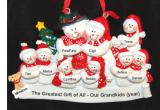 Grandparents with 7 Grandkids Christmas Ornament with Pets Personalized by RussellRhodes.com