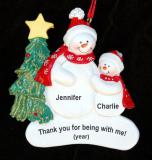 With Love to My Babysitter or Nanny Christmas Ornament 1 Child Personalized by RussellRhodes.com
